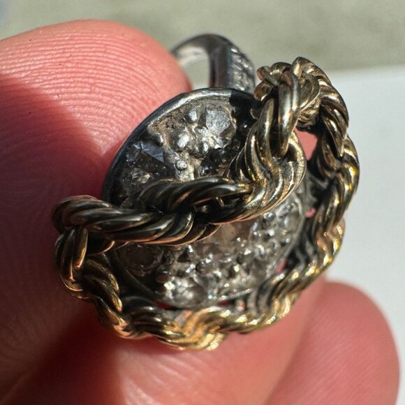 Scrap PLATINUM, IRIDUM and DIAMONDS! 6.5 grams Scrap Ring - Picture 3 of 8